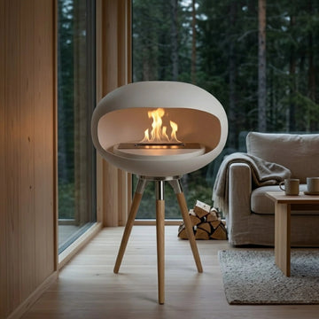 Skandinavisk hygge med naturlige materialer og rolig stemning
