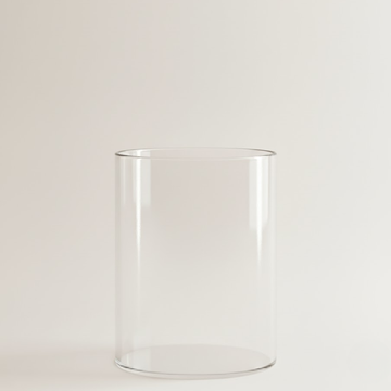 Glas til model: "Fritstående biopejs sort med dekorative sten" - Flamora