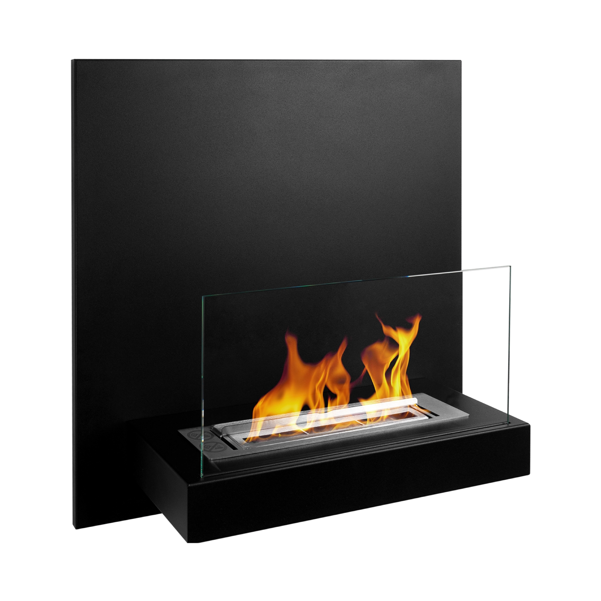 Board væghængt biopejs med glas 450x470 - matsort – produktfoto