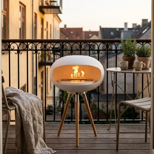 Ember Terra - Hvid fritstående biopejs