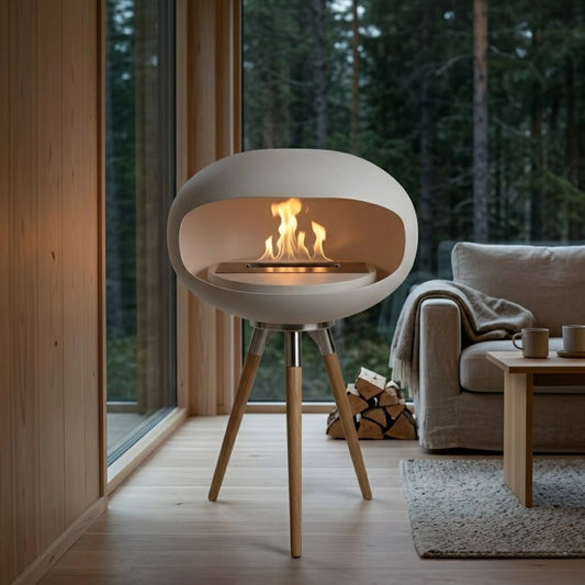Ember Terra - Hvid fritstående biopejs