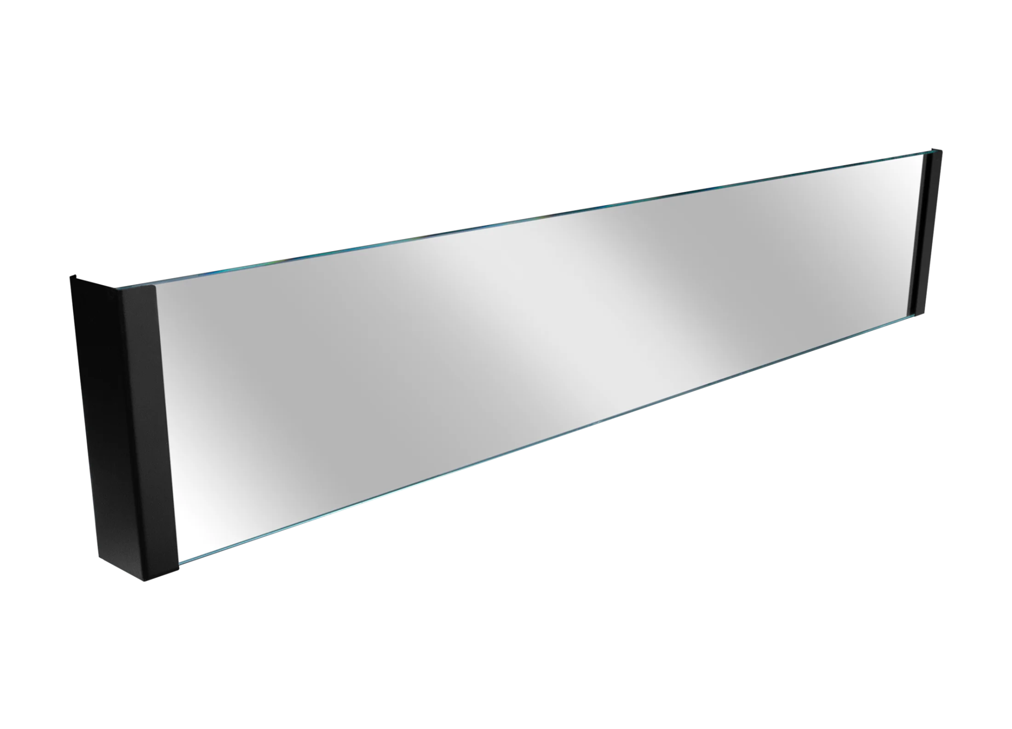 Glas til Væghængt biopejs 900 x 400 i matsort - Flamora