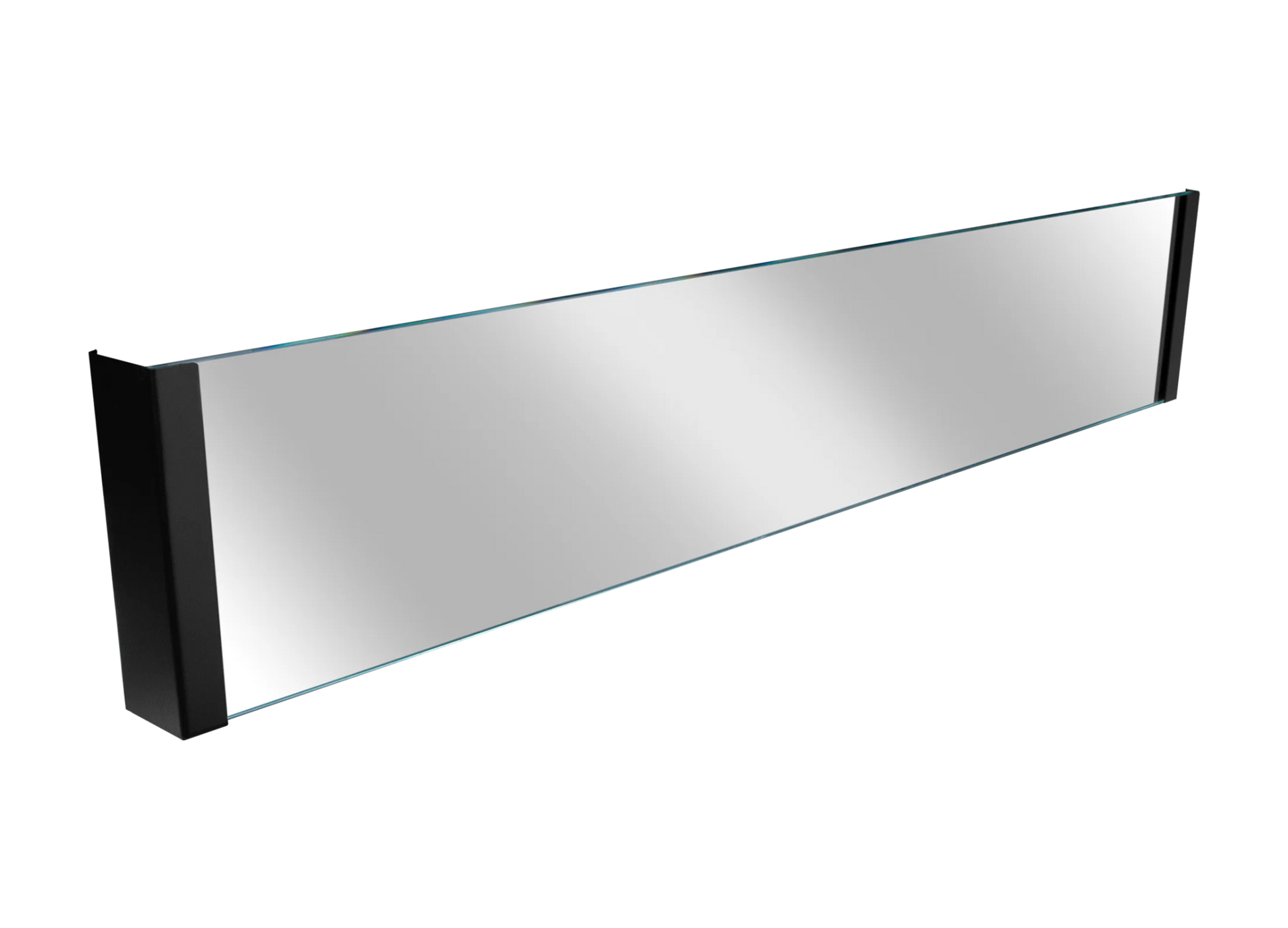 Glas til Væghængt biopejs 900 x 400 i matsort - Flamora
