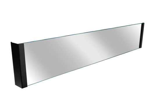 Glas til Væghængt biopejs 900 x 400 i matsort - Flamora