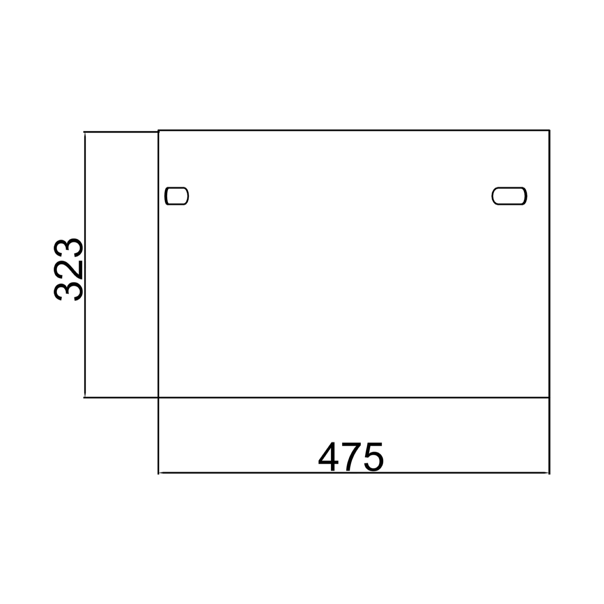 Moon fritstående biopejs – sort mat – teknisk måltegning