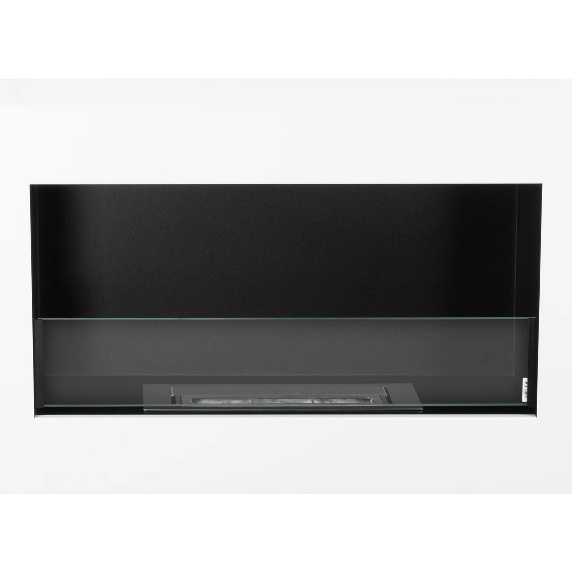 Væghængt biopejs 650x400 BOX med glas - hvid – detaljebillede